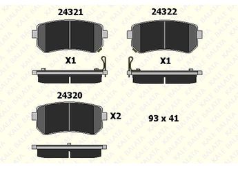 Fren Disk Balata Arka KALE BALATA 24320 159 05  