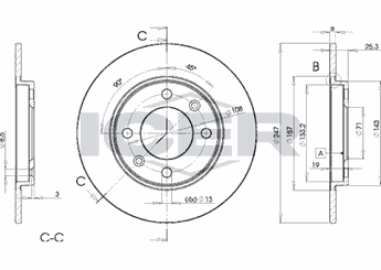 Fren Disk Ayna Arka Sağ ve Sol AYD 50223  95661749 169115 1691.15 95 661 749 96012770 96 012 770 4246G3 4246.G3 4246G6 4246.G6