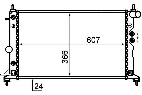 Su Radyatörü  MAHLE CR 562 000S