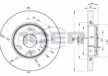 Fren Disk Ayna Ön Sağ ve Sol FRENBU 30690  7701206613 8200007121 8671017410 77 01 206 613 82 00 007 121