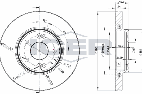 Fren Disk Ayna Ön Sağ ve Sol FRENBU 30690