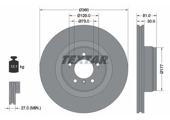 Fren Disk Ayna Ön Sağ ve Sol TEXTAR 92178403  LR189028 LR031843 SDB500140 SDB500192 SDB500193