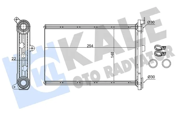 Kalorifer Radyatörü  BMW M3 Serisi (E90)(2007->)  KALE 346755