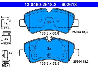 Fren Disk Balata Arka FORD ORJINAL MEMK2J2M008A1A  MEMK2J2M008A1A 1763916 1829395 1840037 1916327 2600772 BK212M008AA BK21-2M008-AA BK212M008AB BK21-2M008-AB BK212M008AC BK21-2M008-AC MEBK2J2M008AA MEBK2J-2M008-AA MEMK2J-2M008-A1A