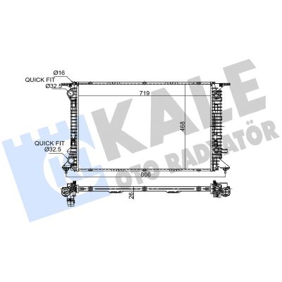 Su Radyatörü  Porsche Macan (Typ 95BA)(11.2013->)  KALE 353400