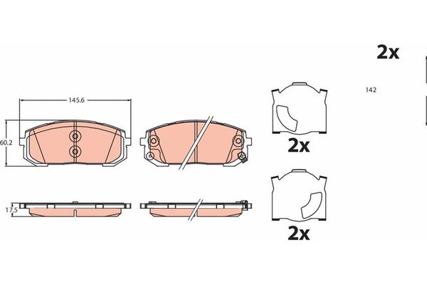 Fren Disk Balata Ön TRW GDB2492
