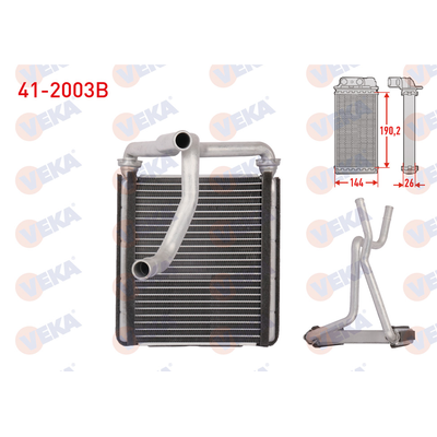 Kalorifer Radyatörü  Honda Jazz (GD1/5)(01.2002->)  VEKA 41-2003B