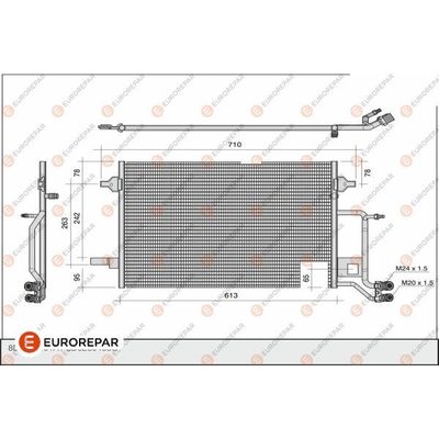 Klima Radyatörü  Audi A4 Avant (B5)(11.1994->)  EUROREPAR 1609636180
