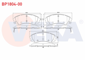 Fren Disk Balata Ön VEKA BP1804-00  