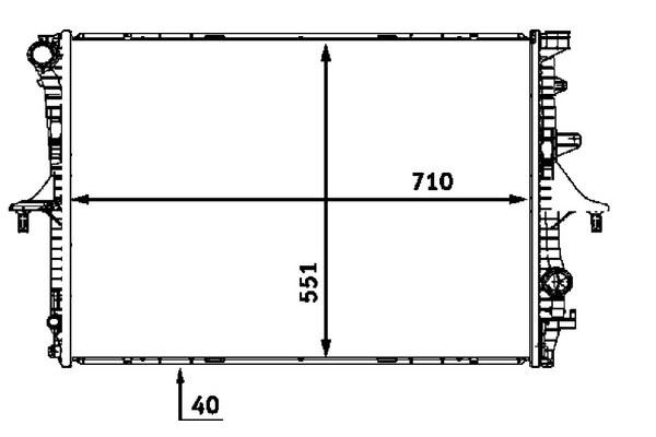 Su Radyatörü  BMW X5 Serisi (E53)(2000->)  MAHLE CR 569 000P