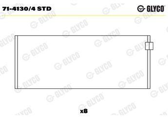 Kol Yatak (STD)  GLYCO 71-4130/4 STD  7141304STD 1901985 363753 36375-3 98426762 99474279