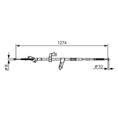 El Fren Teli Arka Sol Toyota RAV4 (A2)(2000->)  BOSCH 1 987 482 366