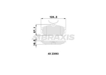 Fren Disk Balata Ön BRAXIS AA0095  410602F525 41060-2F525 410602F526 410602F527 410605M326 41060BM525