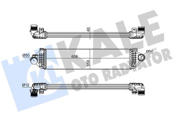 Turbo Radyatörü  ORİS IFR010040  BV619L440BE 1764318 1714385 1721229 1802303 31305102 31338845 31368270 BV619L440BA BV619L440BC BV619L440BD