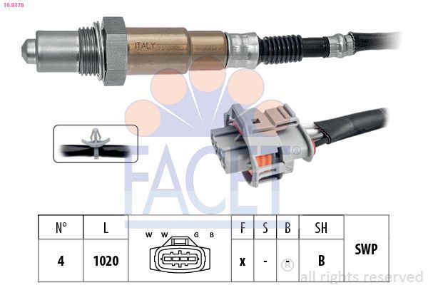 Oksijen (Lambda) Sensörü  FACET 10.8378
