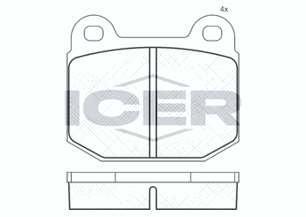 Fren Disk Balata Arka OTOZONE FDA9082-R  4406012U87 A117J0084S A117J-0084S B117J0084S B117J-0084S 44060-12U87 4801292 48 01 292 4801667 48 01 667 93181525 93 181 525 9199058 91 990 58 93184617 93 184 617