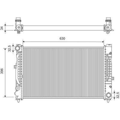 Su Radyatörü  Volkswagen Passat Variant (3B6)(11.2000->2005)  VALEO 731756