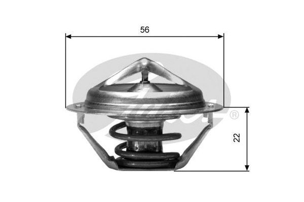 Termostat 82 °C  Fiat Ducato P.Van (290)(08.1990->)  GATES TH06182G1