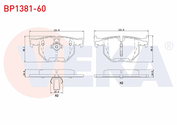 Fren Disk Balata Arka VEKA BP1381-60  