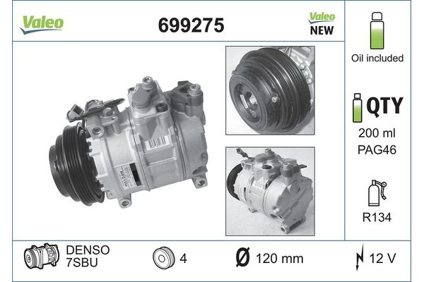 Klima Kompresörü  Audi Allroad Quattro (4B5)(02.2000->)  VALEO 699275
