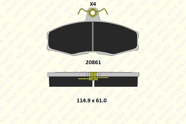 Fren Disk Balata Ön Skoda Favorit (781)(1988->)  KALE BALATA 20861 177 14