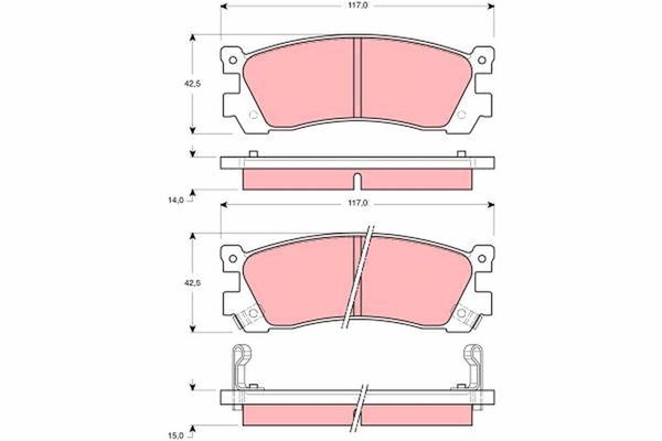 Fren Disk Balata Ön Mazda 929 Sedan (HC)(01.1987->)  TRW GDB3264