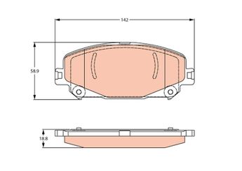 Fren Disk Balata Ön TRW GDB2268  410606808R 41 06 068 08R