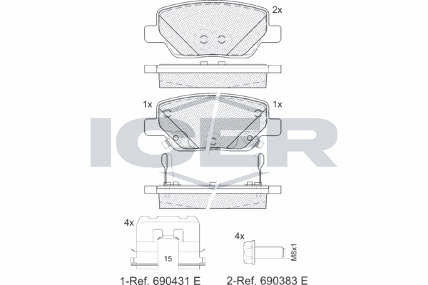 Fren Disk Balata Arka Fiat Egea (356) Sedan (2016->)  FIAT ORJINAL 77367717
