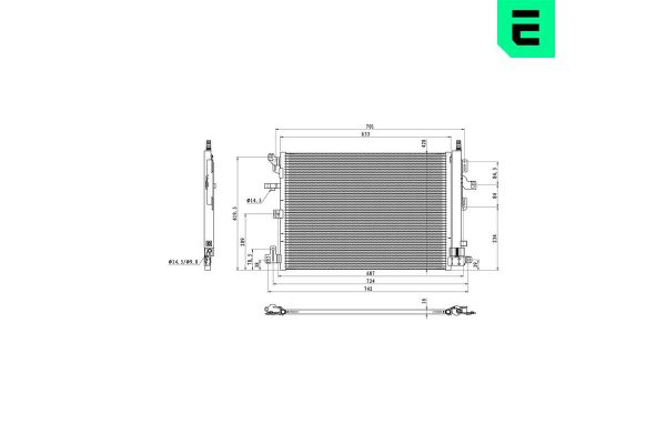 Klima Radyatörü  Volvo XC90 (07.2002->)  ERA 667443