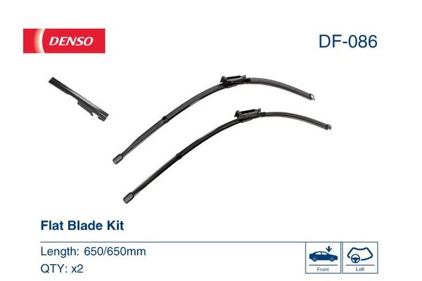 Silecek Süpürgesi Ön  650/650 mm - 26/26 inç DENSO DF-086