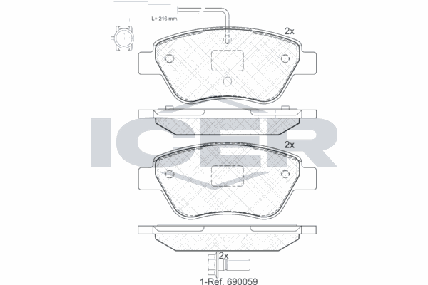 Fren Disk Balata Ön Alfa Romeo MiTo (145)(2008->)  AXAM 15-03-01-4011