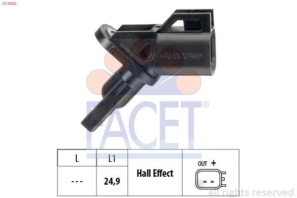 Abs Sensörü Ön Sağ veya Sol Ford Focus 3/4/5 Kapı (CAP)(08.2004->)  FACET 21.0002