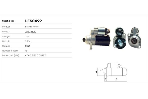 Marş Dinamosu  LUCAS ELEKTRIK LES0499