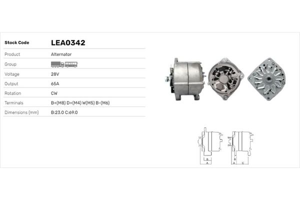 Alternatör  LUCAS ELEKTRIK LEA0342