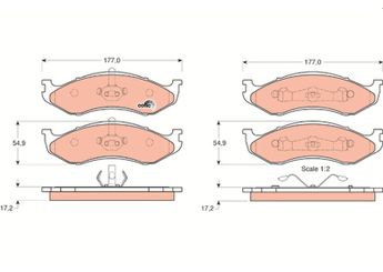 Fren Disk Balata Ön TRW GDB1153  4713175 83504371 K04883344 0000K04883344 K04883344AB 00K04883344AB K04778058 0000K04778058 K04713175 0000K04713175 R4778058 R4713175 4778058AC 4883344AB 4778058AB 4883344 4883344AC 5252531 4883344AD K5533323ZB 0K5533323ZB K5533323Z 0K5533323Z K5533323ZA 0K5533323ZA 8305252531 83 05 252 531