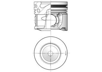 Piston (75.00MM-STD)   KOLBENSCHMIDT 41253600  AV6Q6K108AA 1699376 AV6Q-6K108-AA 628V8 0628 V8 1607373680 9800219480 98 002 194 80 31330165 31330166