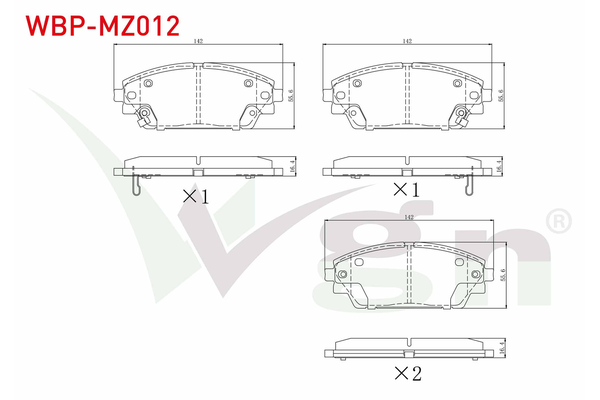 Fren Disk Balata Ön WGN WBP-MZ012