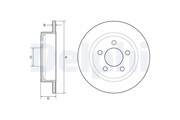 Fren Disk Ayna Arka Sağ ve Sol Jeep Wrangler (TJ)(1997->)  DELPHI BG4648
