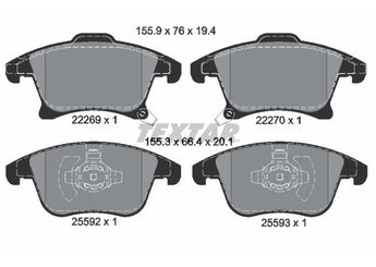 Fren Disk Balata Ön TEXTAR 2226901  DG9C2K021EE 1860105 1917494 2014119 2016609 5601729 BRF33 DG9C2001AE DG9C2001BF DG9C2K021EC DG9C2K021ED HG9Z2001A 2289501 DG9C2001AF DG9Z2001D DG9Z2001M BRF1532 DG9Z2001A DG9Z2001B DG9Z2001F
