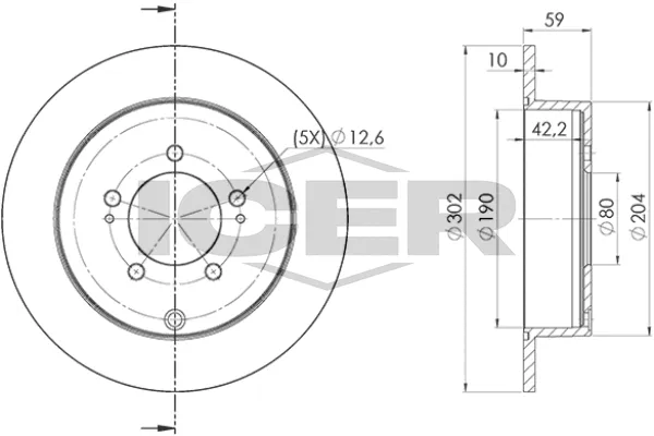 Fren Disk Ayna Arka Sağ ve Sol Mitsubishi Outlander (CW0)(2007->)  AYD 50344