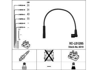 Buji Kablosu  NGK 6019  21213717080 2121-3717080
