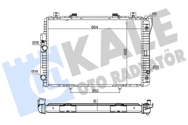 Su Radyatörü  Mercedes S -Serisi Sedan (BM 140)(10.1990->)  KALE 351500