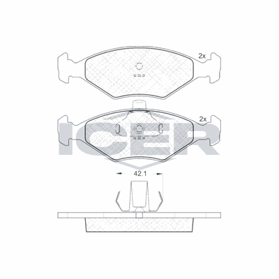 Fren Disk Balata Ön Fiat Palio (178) Weekend (1997->)  AYD 60468A