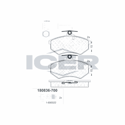 Fren Disk Balata Ön Audi 200 Sedan/Avant (447)(08.1983->)  AYD 60916B