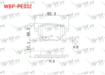 Fren Disk Balata Arka WGN WBP-PE032  