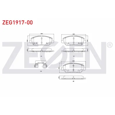 Fren Disk Balata Ön Hyundai i30 Cw (PD)(01.2017->)  ZEGEN ZEG1917-00