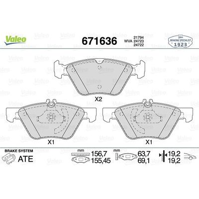 Fren Disk Balata Ön VALEO 671636