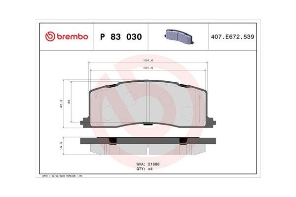 Fren Disk Balata Arka Toyota Previa (TCR10/11)(1990->)  MAGNETI MARELLI 363700483030