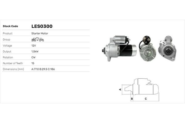 Marş Dinamosu  LUCAS ELEKTRIK LES0300