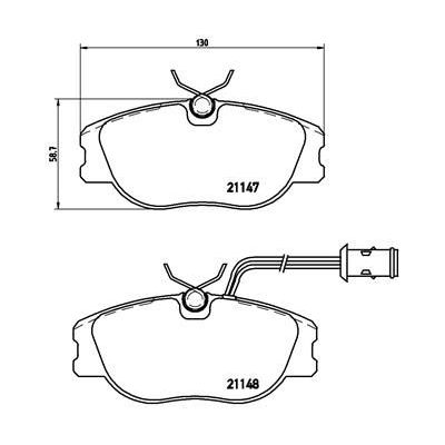 Fren Disk Balata Ön Alfa Romeo 164 (1988->)  BREMBO P 23 041